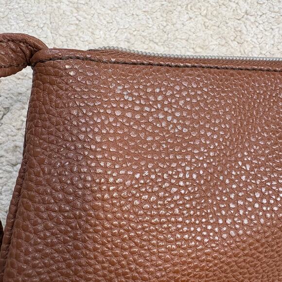 Kenneth Cole Reaction Brown Faux Leather Pebble Crossbody Bag - Picture 6 of 7
